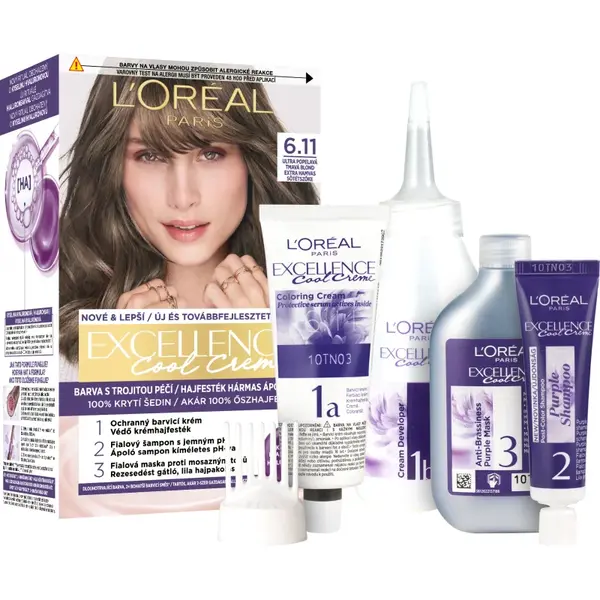 L’Oréal Paris Excellence Cool Creme culoare par culoare 6.11 Ultra Ash Dark Blond 1 buc