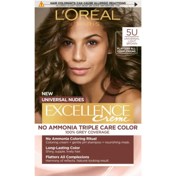 L'Oreal Paris Excellence Universal Nudes Vopsea de păr Volum 5U Universal Light Brown