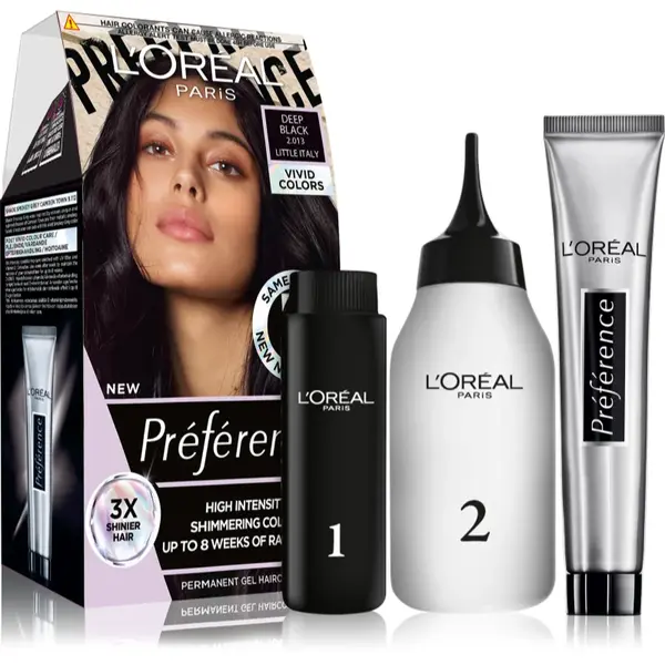 L’Oréal Paris Préférence Vivids culoare par culoare 2.013 Deep Black 1 buc