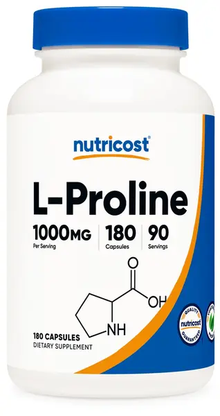 L-Proline, 180 capsule, Nutricost