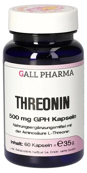 L-Treonină, 500 mg, 60 capsule, Gall Pharma