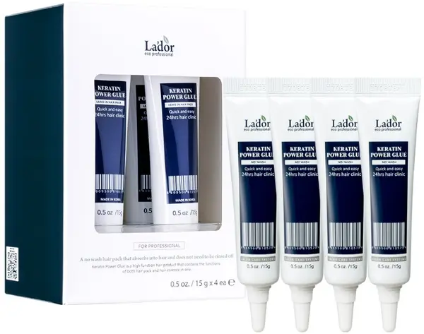 La'dor Keratin Fiolă-ser pentru păr Power Glue, 4 x 15 g