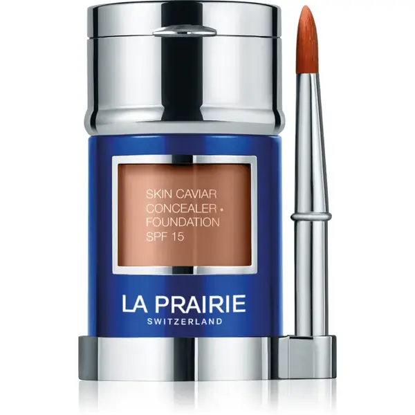 La Prairie Skin Caviar Concealer Foundation make-up si corector SPF 15 culoare NW-50 Sunset Beige 30 ml