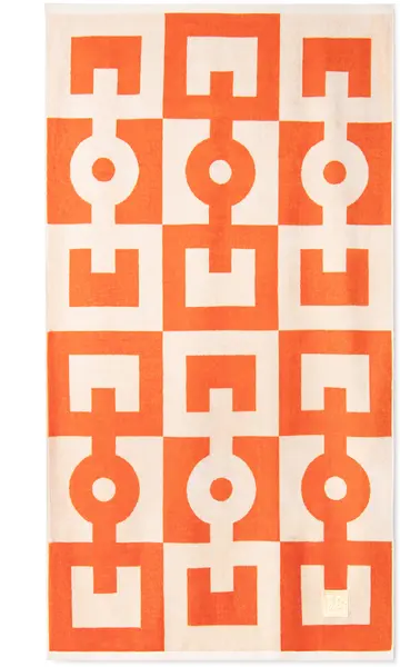 La Reina Home Prosop de plajă - Daytona, 100 x 180 cm, 100% bumbac, portocaliu cu bej