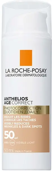 La Roche-Posay Anthelios Cremă de protecție solară colorată Age Correct CC, SPF50, 50 ml