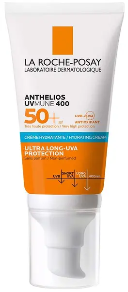 La Roche-Posay Anthelios Cremă hidratantă pentru față UVMune 400, SPF50+, 50 ml