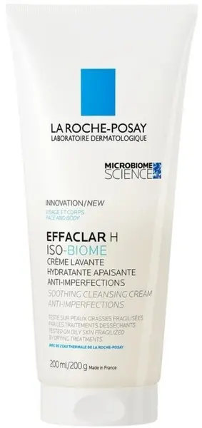 La Roche-Posay Effaclar Cremă de curățare calmantă Н Iso-Biome, 200 ml
