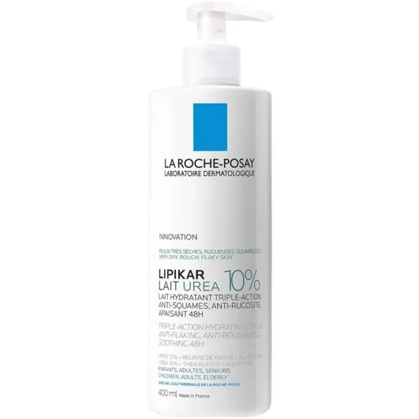 La Roche-Posay Lipikar Urea 10% Loțiune de corp Lapte de corp pentru piele foarte uscată și descuamată Volum 400 ml