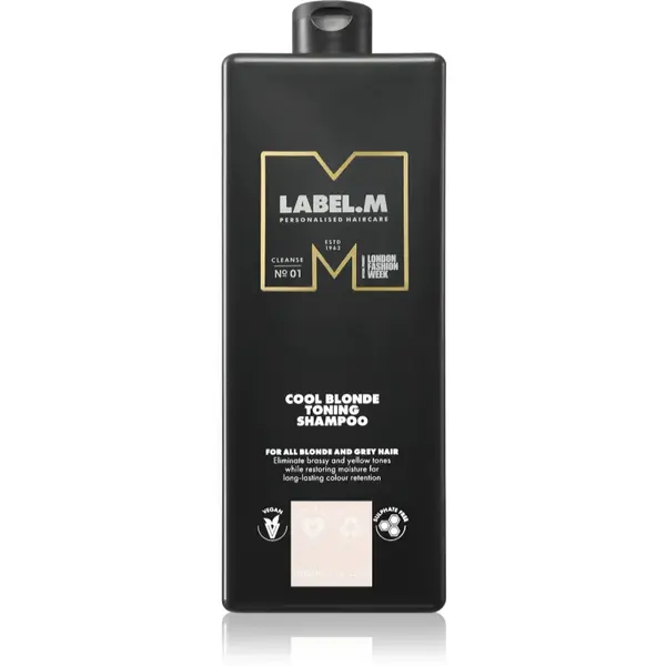 label.m Cool Blonde Toning Shampoo șampon neutralizeaza tonurile de galben 1000 ml