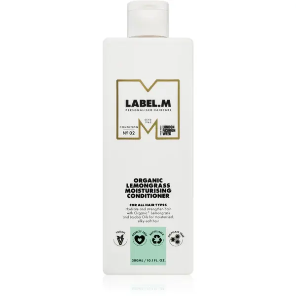 label.m Organic Lemongrass balsam hidratant pentru toate tipurile de păr 300 ml