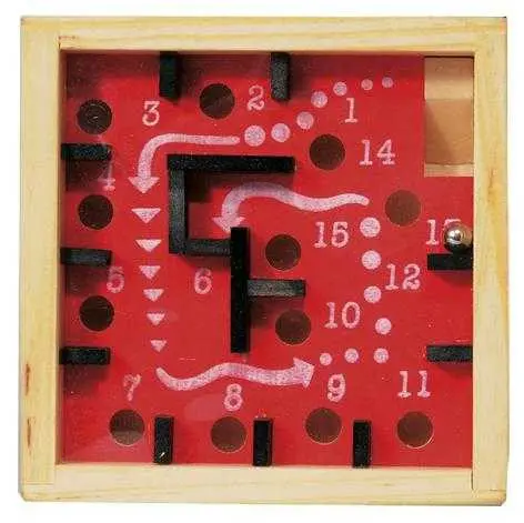 Labirint numerotat cu bila rosu 9 cm