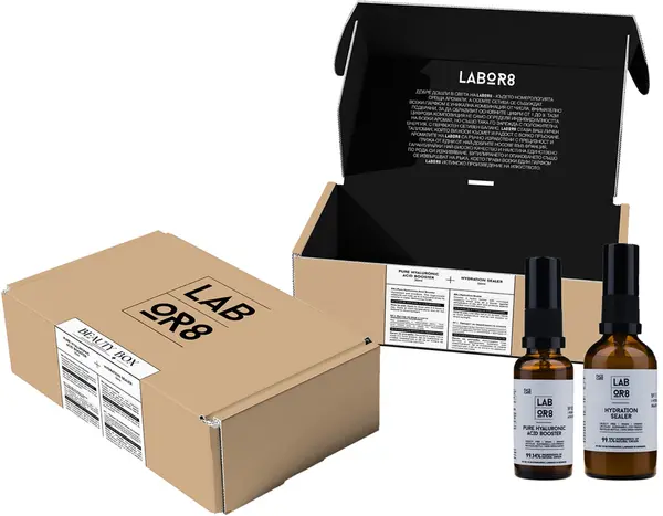 Labor8 Kit - Booster cu acid hialuronic și sigilant hidratant, 30 + 50 ml
