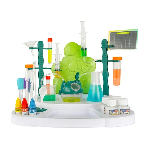 Laborator de chimie pentru copii - kit STEM cu experimente si accesorii interactive