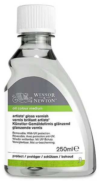 Lac de finisaj pentru artiști Winsor & Newton - Lucios, 250 ml