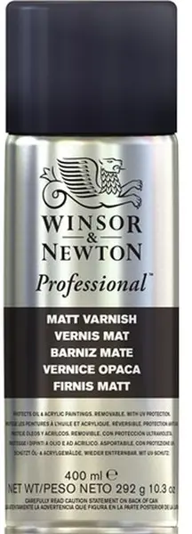 Lac de finisaj pentru artiști Winsor & Newton - Mat, aerosol, profesional, 400 ml