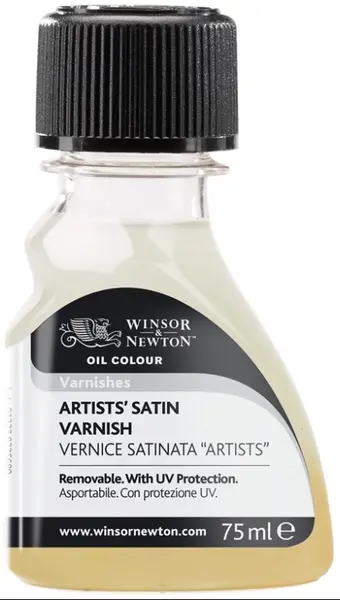 Lac de finisaj pentru artiști Winsor & Newton - Satin, 75 ml