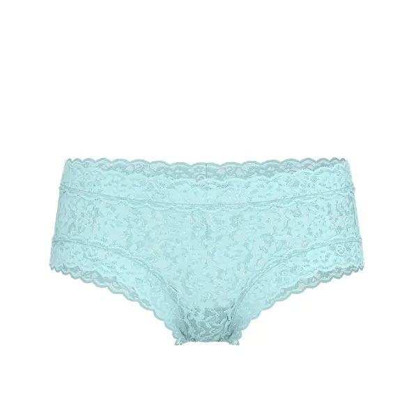 Lace cheeky panty - blue Xs