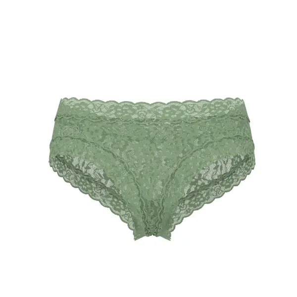 Lace cheeky panty - green M