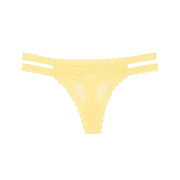 Lace thong panty- yellow M