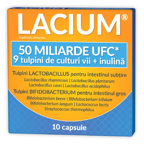 Lacium 50 miliarde UFC, 10 capsule, Zdrovit