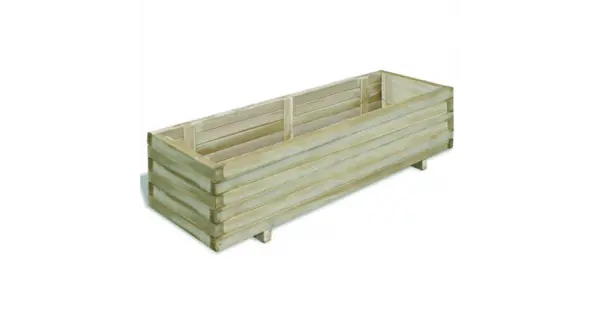 Lada dreptunghiulara din lemn pentru rasaduri 120 x 40 x 30 cm