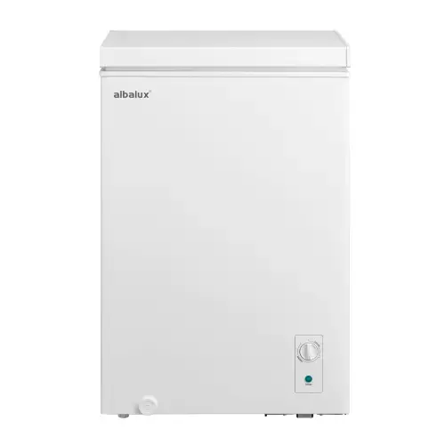Lada frigorifica Albalux AXLF116E, 99 L, Clasa energetica E, Dubla functionare frigider/congelator, Termostat reglabil, Orificiu dranaj (Alb)