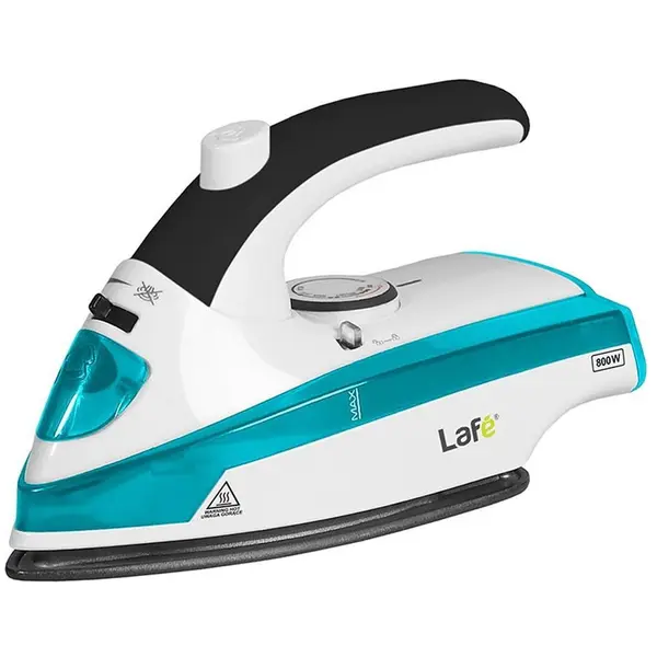 LAFE Fier de calcat cu abur de calatorie LAFE 45914 ZPH-201, 800 W, talpa antiderapanta din teflon, Alb-Albastru