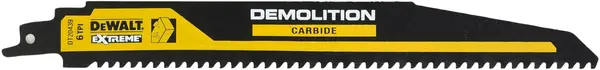Lamă din carbură pentru ferăstrău sabie DeWALT - DT20439-QZ, 230 mm, pentru lemn cu cuie