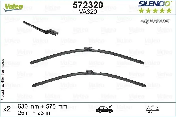 Lama stergator fata (2buc) AquaBlade 630 575mm (varianta cu incalzire) potrivit MERCEDES S (A217), S (C217), S (W222, V222, X222) 05.13-07.20