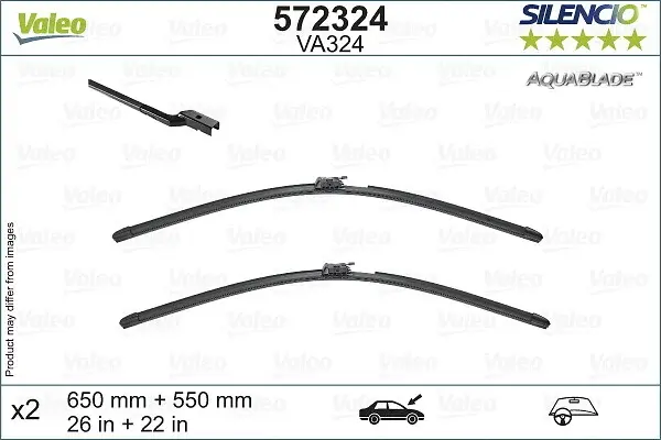 Lama stergator fata (2buc) AquaBlade 650 550mm (varianta cu incalzire) potrivit MERCEDES SL (R231) 01.12-04.20
