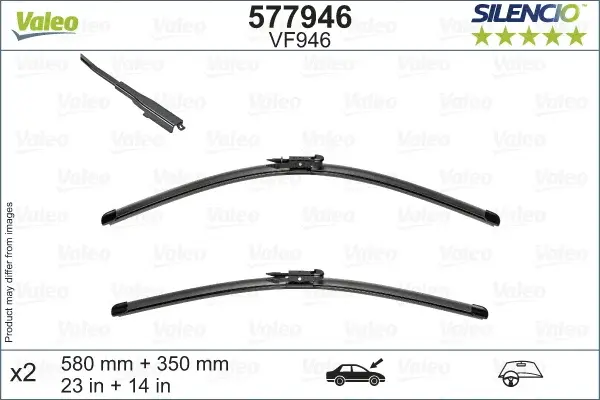 Lama stergator fata (2buc) Silencio 580 350mm potrivit NISSAN JUKE 06.10-12.19