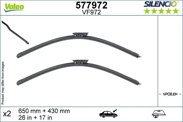 Lama stergator fata (2buc) Silencio 650 430mm potrivit CITROEN C4 CACTUS 09.14-