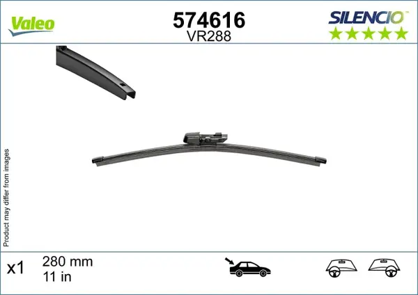 Lama stergator spate (1buc) Silencio 280mm potrivit CUPRA ATECA, BORN; SKODA ENYAQ IV, FABIA IV, KODIAQ II, SUPERB IV; VW ARTEON, ARTEON SHOOTING BRAKE, ID. BUZZ 03.17-
