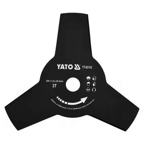 Lama tripla pentru motocoasa Yato YT-85155, diametru 255 mm