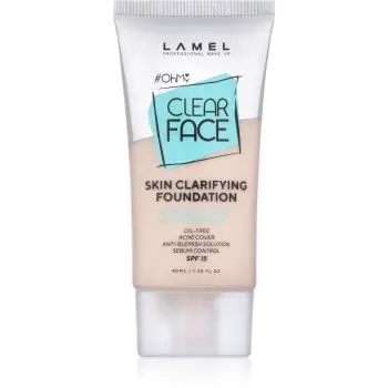 LAMEL OhMy Clear Face fond de ten cu acoperire ridicată pentru pielea problematică și grasă
