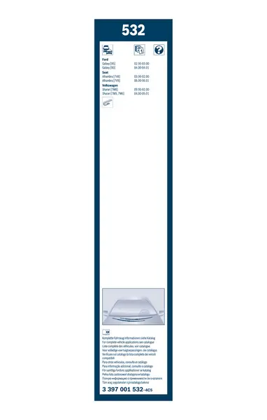 Lamela stergator BOSCH 3 397 001 532