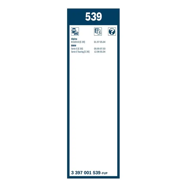 Lamela stergator BOSCH 3 397 001 539