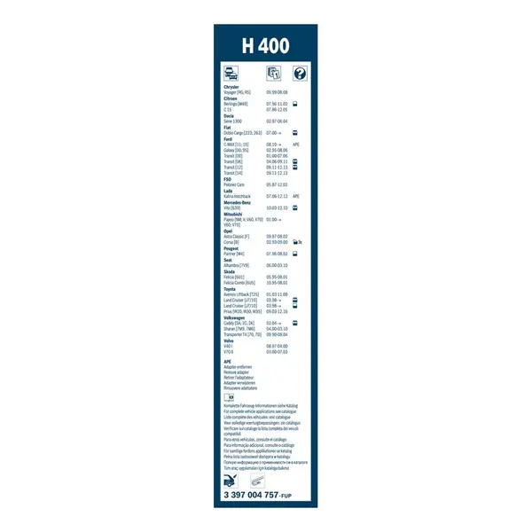 Lamela stergator BOSCH 3 397 004 757