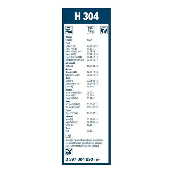 Lamela stergator BOSCH 3 397 004 990