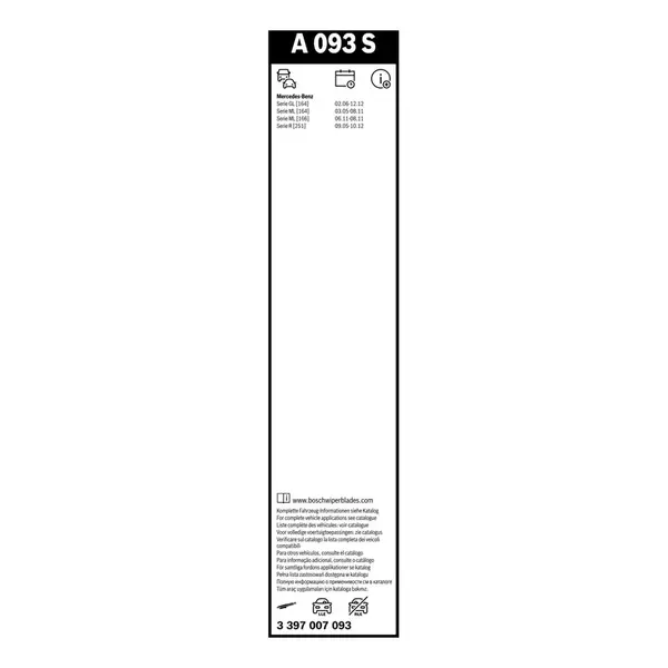 Lamela stergator BOSCH 3 397 007 093