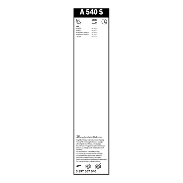 Lamela stergator BOSCH 3 397 007 540