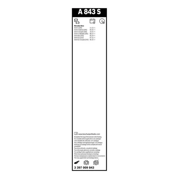 Lamela stergator BOSCH 3 397 009 843