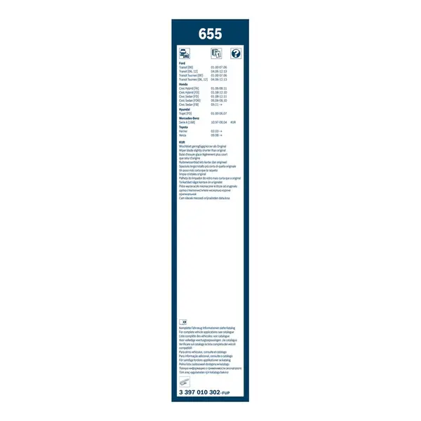 Lamela stergator BOSCH 3 397 010 302