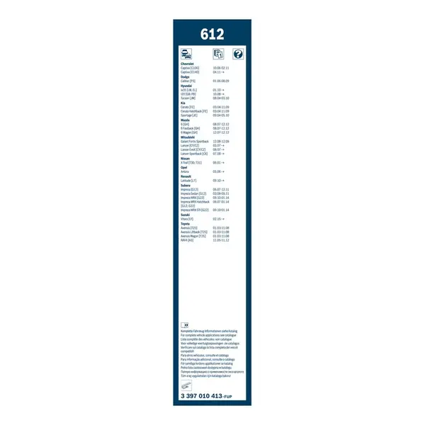 Lamela stergator BOSCH 3 397 010 413