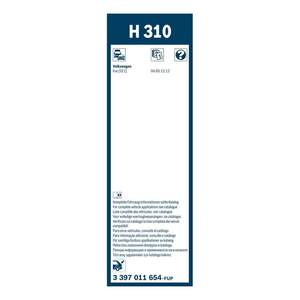 Lamela stergator BOSCH 3 397 011 654