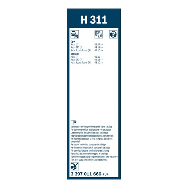 Lamela stergator BOSCH 3 397 011 666