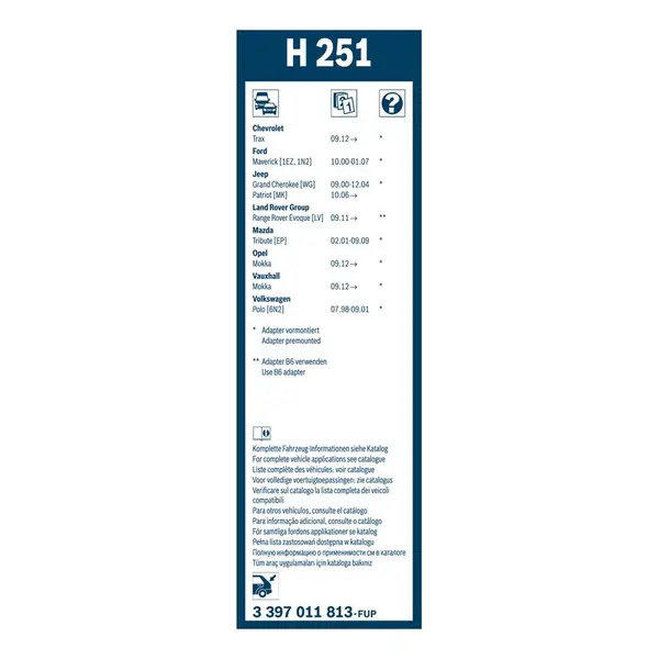 Lamela stergator BOSCH 3 397 011 813