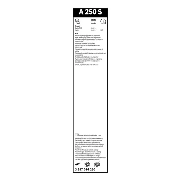 Lamela stergator BOSCH 3 397 014 250