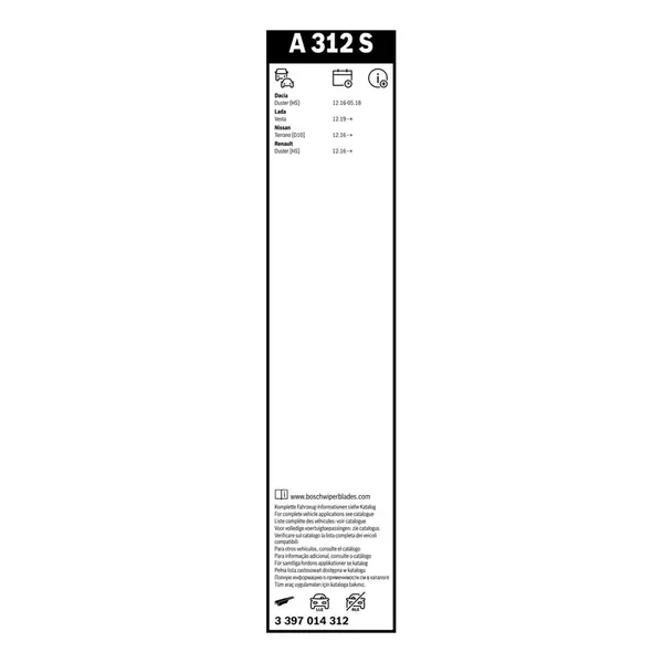 Lamela stergator BOSCH 3 397 014 312