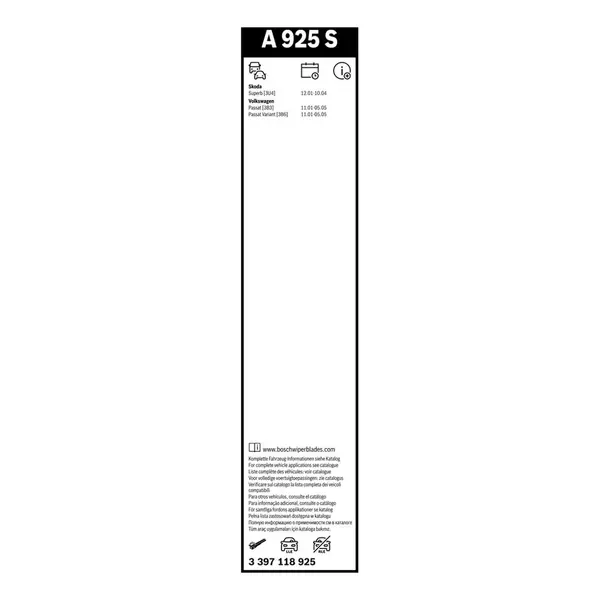 Lamela stergator BOSCH 3 397 118 925